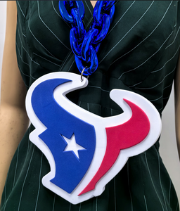 Collar de Espuma EVA 3D de Alta Calidad con Colgante del Equipo de Fútbol Americano Houston Texans, Ideal para Fanáticos - Product Image 1