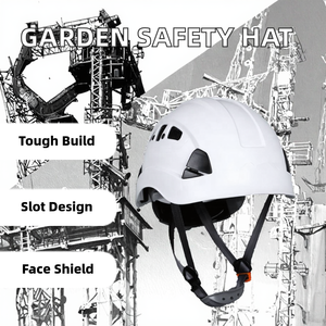 ANSI Z89.1 Tipo de círculo Ranurado Suspensión de 6 puntos Construcción Jardín agrícola Casco ABS Antipolvo Anti-Hierba Mascarilla facial - Product Image 2