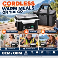 Boîte à lunch chauffante rechargeable avec chauffage programmé, couvercle hermétique et chauffage au graphène pour les déplacements, les trajets domicile-travail et l'utilisation à domicile