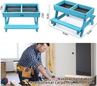 Kit de mangeoire à poulets DIY de grande taille en bambou, mangeoire à poulets en bois, table de pique-nique pour oiseaux sauvages, canards et écureuils