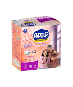 ผ้าอ้อมผู้ใหญ่แบบกางเกง ยี่ห้อ Adilo รุ่น Extra Premium Bubbles Design ไซส์ใหญ่พิเศษ สวมใส่สบาย ซึมซับดี ระบายอากาศได้ดี ป้องกันการรั่วซึม - Product Image 2