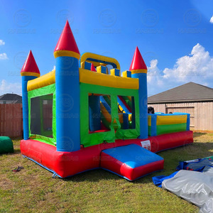Nhiều màu thư bị trả lại nhà bouncy lâu đài <span class=keywords><strong>Inflatable</strong></span> Combo ngoài trời nhảy <span class=keywords><strong>Inflatable</strong></span> Bouncer với trượt cho trẻ em - Product Image 3