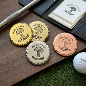 Étiquette de sac de golf en métal et PVC rectangulaire personnalisée en gros, marqueur de balle détachable, sangle en PU, souvenir de tournoi de golf, étiquette de bagage - Product Image 4