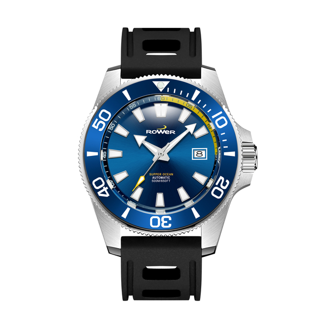 Luxury Automatic Men's Dive Quartz Watch 50 ATM Resistant Sapphire Glass 45mm Dial Diameter