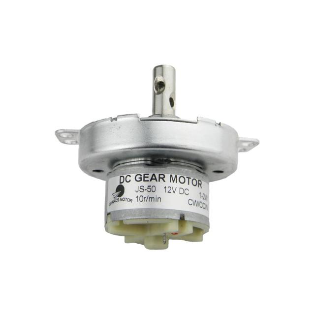 DC Gear Motor JS-50 Brushed Motor DC 12V 10rpm Large Torque Rotating Display Stand Dedicated