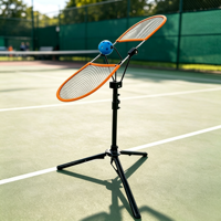 Entraîneur de swing de pickleball et de tennis portable, rotatif à 360 degrés, réglable en hauteur, machine d'entraînement au spin pour débutants