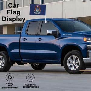 Bandera Personalizada para Ventana de Auto de Michigan, 12x18 Pulgadas, Doble Cara, Poliéster, Bandera Deportiva del Estado de los Grandes Lagos con Clip y Asta - Product Image 3
