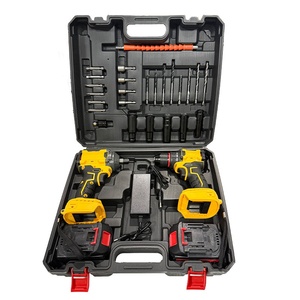 Kit Combinado Inalámbrico de 21V, Taladro y Atornillador Eléctrico, Compatible con Batería <span class=keywords><strong>DeWalt</strong></span> de <span class=keywords><strong>20V</strong></span>, con 2 Baterías para Trabajos en Sitio - Product Image 2