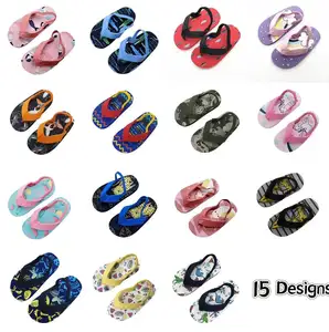 Wholesale Summer Children Beach Sandals Shoes Cartoon Print Flip Flop Slippers For Kids