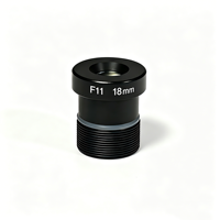 Objectif M12 à monture S pour vision industrielle, 18 mm EFL, format d'image 1/1.8'', iris F4 F5.6 F7 F8 F11