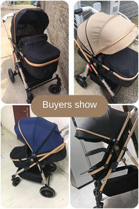 Poussette pour bébé <span class=keywords><strong>3</strong></span> en <span class=keywords><strong>1</strong></span> Landau pliable portable avec chaise de poussée légère d'une capacité de 15kg - Product Image 6