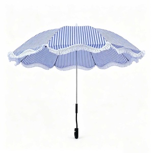 Parasol de Jardin Fait Main pour Terrasses, Parasols de Plage Vintage Portables et Résistants au Vent avec Pompons - Product Image 6