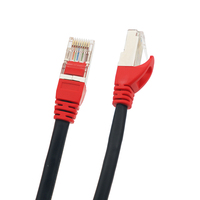 Cat7 SSFTP kabel Ethernet Lan jaringan 1.5M untuk dalam ruangan pusat Data kabel tembaga berlapis pasangan terpilin