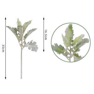 ต้นเซเนซิโอ ซิเนริอา ประดิษฐ์ ขนาด 35 ซม. ใบไม้ไหมเทียม สำหรับตกแต่งคริสต์มาส ฮาโลวีน งานรับปริญญา และเทศกาลอีสเตอร์ - Product Image 5