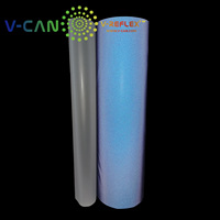 Película Termotransferible Reflectante de Color Personalizado para Logotipos Cortados con Plotter, Rollo de Vinilo Termotransferible Reflectante
