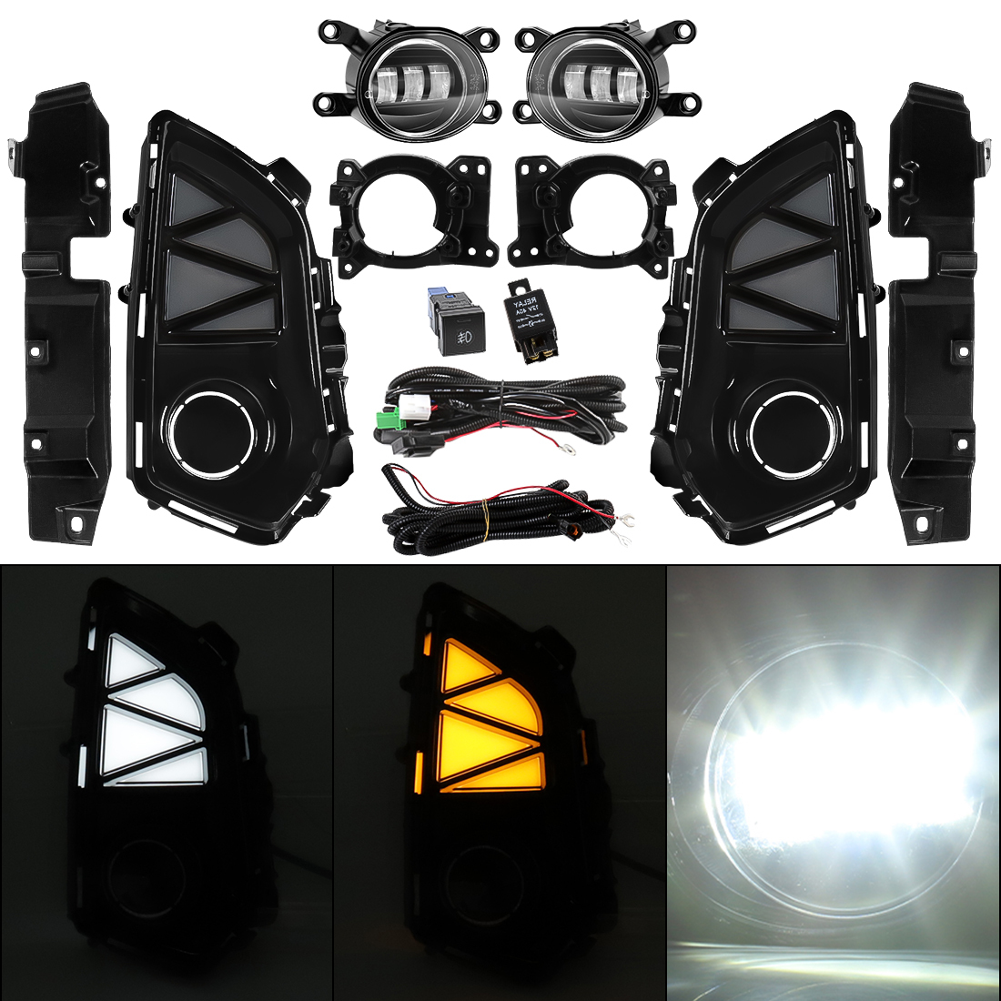 grey cover with white light 3 lens