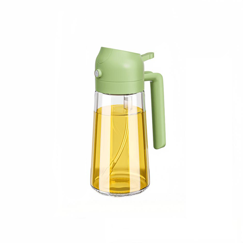 transparent bottle - green cover