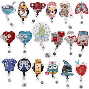 <span class=keywords><strong>Porte</strong></span>-<span class=keywords><strong>badge</strong></span> rotatif à 360 degrés Lailina Style avec <span class=keywords><strong>strass</strong></span> brillants pour infirmières, fournitures médicales, hôpitaux et cliniques vétérinaires - Product Image 1