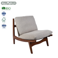 Fauteuil d'appoint CARLFORD en velours côtelé durable, fauteuil de loisirs en tissu polyester doux, empilable pour chambre et salon
