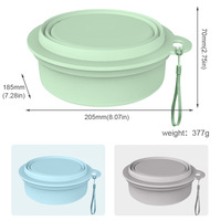 Bol pour animaux de compagnie pliable en silicone personnalisé, 2 en 1, étanche, anti-fuite, portable pour les voyages, facile à nettoyer