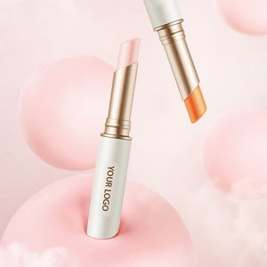 <span class=keywords><strong>MULAN</strong></span> nouveau design de baume à lèvres végétalien naturel orangé et fleur de pêcher à changement de couleur - Product Image 1