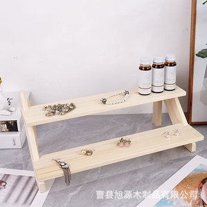 Présentoir de bureau monobloc en bois pour plantes succulentes, support de pot de fleurs pour salon, étagère de rangement à niveaux en bois massif - Product Image 4