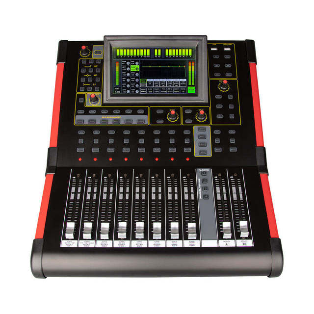 Professional 12 Channel Digital Mixer With Touch Screen BT Connectivity and 48V Phantom Power for Live DJ Audio Mixing