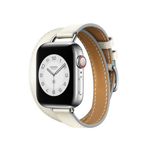 ShanHai correa de cuero genuino de doble círculo para Apple Watch Band Series 10 9 8 7 6 5 4 3 SE pulsera de moda para IWatch 42 46mm - Product Image 6