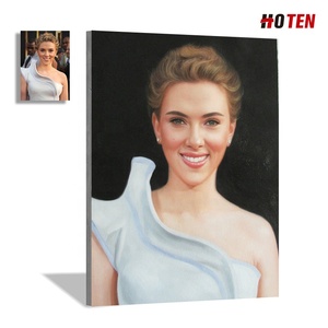 Handmade Modern Style Custom <strong>Portrait</strong> Canvas Oil <strong>Painting</strong> Star Head Commemorative Artwork Modern Figure &amp; <strong>Portrait</strong> <strong>Paintings</strong> - Product Image 2