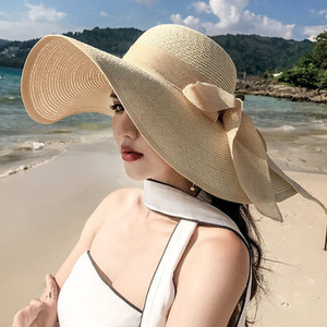 Cappello da viaggio in pelliccia stile cape da donna, a tesa larga, anti-sole, traspirante, pieghevole, arrotolabile, da spiaggia - Product Image 4