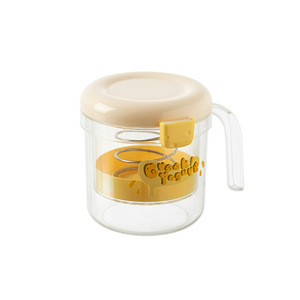 Filtre à yaourt sec en plastique, passoire manuelle pour yaourt grec fait maison, séparateur de lactosérum avec couvercle et poignée - Product Image 5