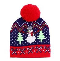Cappello di Natale con luce di Natale lampeggiante cappello lavorato a maglia regalo di natale per adulti natale decorazioni per feste di Capodanno