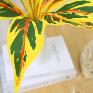 Plante Artificielle Verte, Petit Bouquet, Feuilles Hautement Réalistes, Décoration Intérieure, Salon, Balcon - Product Image 3