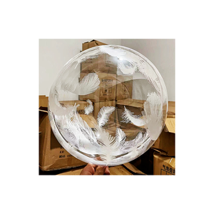 Adesivi per Palloncini Bobo Stampati all'Ingrosso, Palloncini Bobo Trasparenti LED in PVC da 10 Pollici Iridescenti Olografici - Product Image 3