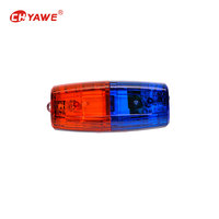 Lampe de signalisation à LED rechargeable, rouge et bleue, clignotante, lampe de sécurité portable, charge USB, balise de sécurité pour la sécurité routière