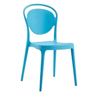 Chaise en plastique au design coloré Noir Jaune Vert Bleu Blanc Chaise en plastique Conception ergonomique Chaise de salon