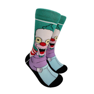 थोक कार्टून चरित्र चालक दल पुरुषों के लिए नवीनता मजेदार प्रिंट मोजे - Product Image 5