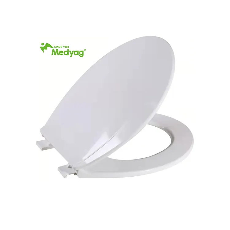 Medyag Cheap Common PP Soft Closing Seat Cover WC Lavatory Toilet White Oval Seat