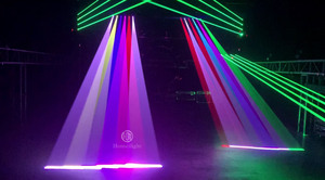 Barre laser à tête de ciel de couleur rouge à 6 <span class=keywords><strong>yeux</strong></span> DMX512 Mini faisceau de lumière laser - Product Image 4