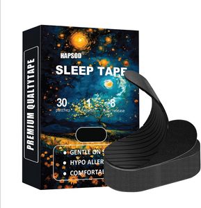 Besser schlafen Bambus Seide Baumwolle Premium Lavendel Duft Schlaf Schnarchen Mundst reifen Band Mundband mit Loch schlafen - Product Image 1
