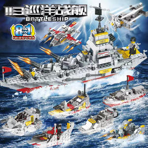 Compatible con el <span class=keywords><strong>Portaaviones</strong></span> 113, Crucero, Buque de Guerra Militar, Juguete Educativo de Bloques de Construcción para Niños, Plástico ABS - Product Image 2