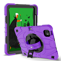 Housse de protection robuste antichoc pour tablette avec béquille rotative et sangle de transport pour iPad Air 13 pouces (modèles 2024-2026)