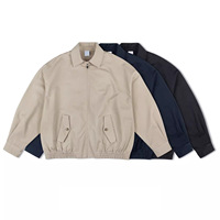 OEM conception personnalisée haute couture broderie de rue veste de travail en coton blouson d'aviateur surdimensionné pour hommes