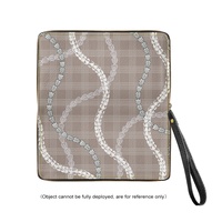 Toko-grosir-online Dompet Kartu Unisex Kulit PU Panjang Desain Hawaii Puakenikeni Dapat Disesuaikan dengan Ritsleting