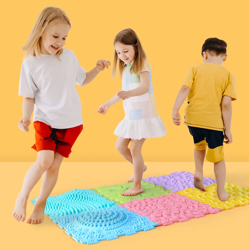 Игрушки Монтессори для дошкольного обучения, детский коврик для акупрессуры для аутизма и сенсорной интеграции, детский Массажный коврик для ног