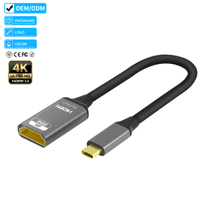 Adaptateur Type C vers <span class=keywords><strong>HDMI</strong></span> plaqué or en alliage d'aluminium 4K60Hz, convertisseur vidéo Plug and Play pour ordinateur portable, téléphone, HDTV, projecteur - Product Image 1