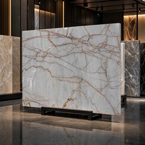 Prezzo Lastra di Marmo Breccia Medicea di Lusso |   Lastra di Pietra Italiana Rossa Ruggine con Venature Dorate per Pareti Decorative, Piani Tavolo e Arredamento Casa - Product Image 6