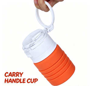 Bouteille d'eau pliable en silicone de 400 ml, anti-fuite, pour sports de plein air, avec paille, pour boire directement, réutilisable, sûre, pour adultes, logo personnalisé - Product Image 6