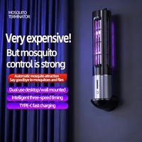Nouvelle conception de tue-moustiques électrique portable rechargeable, rechargeable par type-C, tue-moustiques efficace par choc électrique