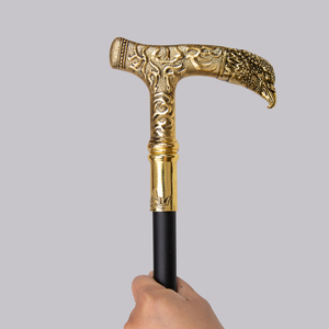 ไม้เท้าตกแต่งลายอินทรีด้ามจับทองคำ 2 ท่อน สำหรับสะสม - Product Image 5
